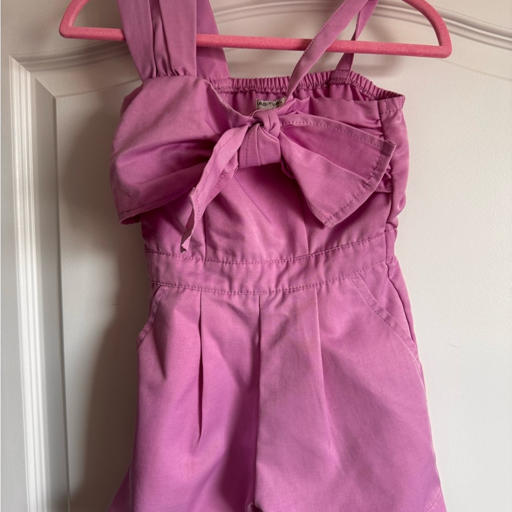 Habitual Girls lilac bow romper